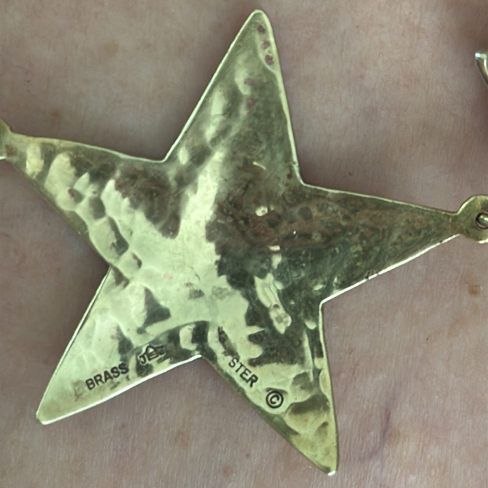 Jeep Collins Brass and Sterling 5 Stars Necklace - Picture 6 of 9